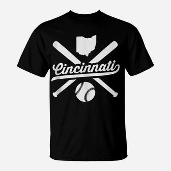 Cincinnati Baseball Vintage Ohio Pride Red Love City T-Shirt | Crazezy UK