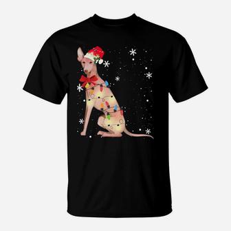 Cirneco Dell'etna Dog Christmas Light Xmas Mom Dad Gifts T-Shirt | Crazezy AU