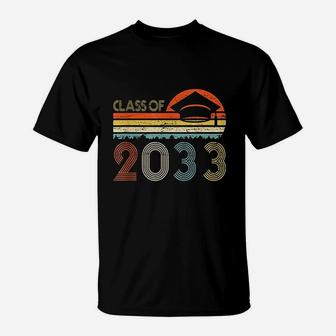 Class Of 2033 Grow With Me Prek Graduate Vintage Retro T-Shirt | Crazezy AU