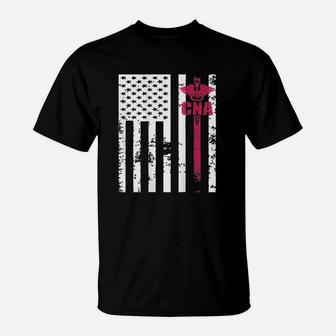 Cna American Flag Cna Patriotic Cna T-Shirt | Crazezy