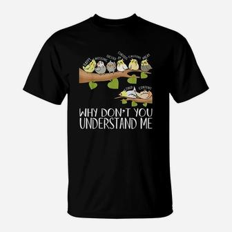 Cockatiel Parrot Emotions Bird T-Shirt | Crazezy CA