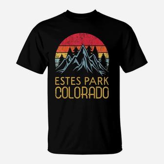 Colorado | Sunset Us Mountain Travel - Vintage Estes Park T-Shirt | Crazezy DE