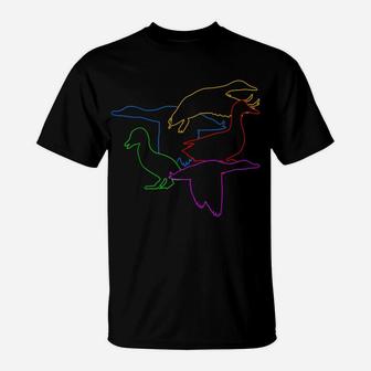 Colored Duck Goose Geese Lovers T Shirt Hunting Hunters Gift T-Shirt | Crazezy UK