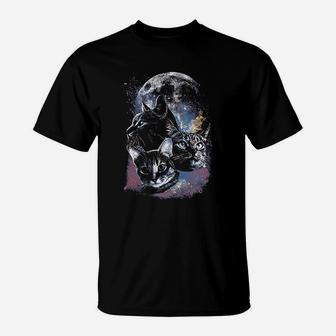 Company Space Cats Moon T-Shirt - Thegiftio