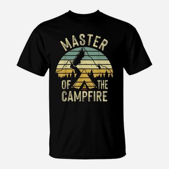 Cool Master Campfire Funny Camping Gift For Kids Men Women T-Shirt | Crazezy