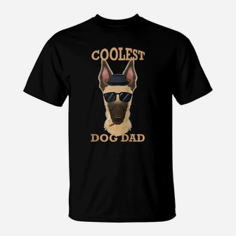 Coolest Dog Dad I Malinois Dad I Malinois Raglan Baseball Tee T-Shirt | Crazezy UK