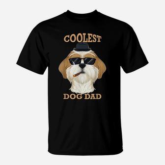 Coolest Dog Dad I Shih Tzu Dad I Shih Tzu T-Shirt | Crazezy CA