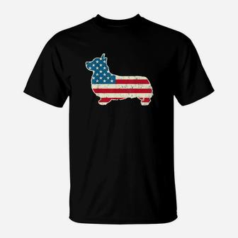 Corgi 4Th Of July Dog Usa American Flag T-Shirt - Monsterry