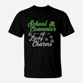 Counselor Of Lucky Charms St Patricks Day School Counselor T-Shirt - Thegiftio UK