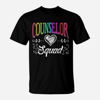 Counselor Squad Teacher Back To School T-Shirt | Crazezy