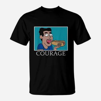 Courage Hot Dog T-Shirt | Crazezy