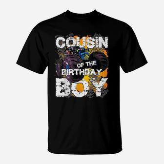 Cousin Of The Birthday Boy Monster Truck Matching Family T-Shirt | Crazezy DE