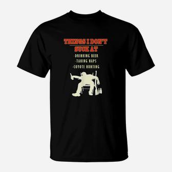 Coyote Hunting Accessories Gear Funny Trapper Hunter T-Shirt | Crazezy