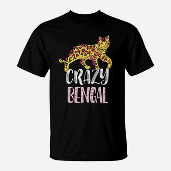 Crazy Bengal Lady – Cute Bengal Cat Lovers T-Shirt | Crazezy