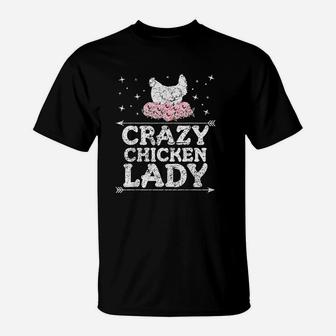 Crazy Chicken Lady Vintage Farmer Gift Poultry Lover T-Shirt | Crazezy DE