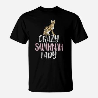 Crazy Savannah Lady – Cute Savannah Cat Lovers T-Shirt | Crazezy