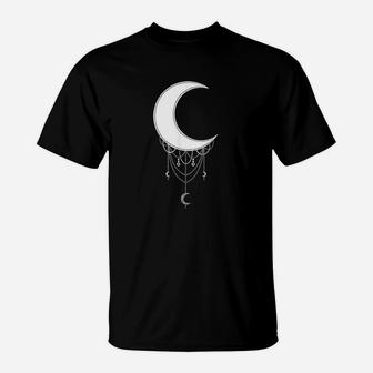 Crescent Moon Aesthetic Goth Soft Grunge Gothic Wicca T-Shirt | Crazezy