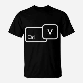 Ctrl V Copy Paste Family Matching T-Shirt | Crazezy DE