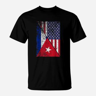 Cuba American Flag T-Shirt | Crazezy UK