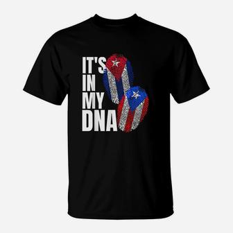 Cuban And Puerto Rican Dna T-Shirt | Crazezy CA