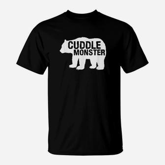 Cuddle Monster Bear Silhouette Fun T-Shirt | Crazezy