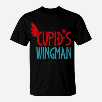 Cupids Wingman Funny Valentines Day T-Shirt - Thegiftio