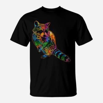 Cute Animal Paws Funny Creature Adorable Raccoon T-Shirt | Crazezy