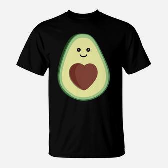 Cute Avocado Heart Love T-Shirt | Crazezy