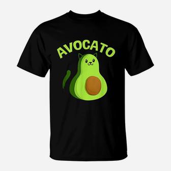 Cute Avogato Cat Lover Avocado T T-Shirt | Crazezy