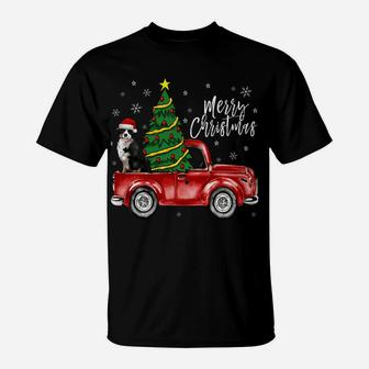 Cute Bernese Mountain Dog Truck Merry Christmas Dog Lover Sweatshirt T-Shirt | Crazezy CA