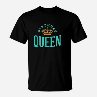 Cute Birthday Queen Crown Tiara Party Gift Women Girl T-Shirt | Crazezy