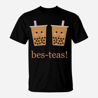 Cute Bubble Boba Milk Tea Kawaii Gift Best Friends Besties Sweatshirt T-Shirt | Crazezy