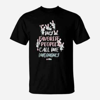 Cute Bunny My Favorite People Call Me Mommy Easter T-Shirt T-Shirt | Crazezy
