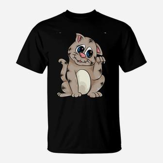 Cute Cat Gift For Boys Men Feline Cat Kitten Animal Lovers Sweatshirt T-Shirt | Crazezy AU