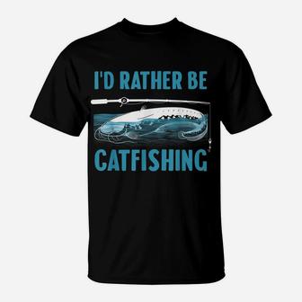 Cute Catfishing Designs For Men Women Funny Fishing Catfish T-Shirt | Crazezy AU