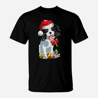 Cute Cavalier King Charles Spaniel Santa Dog T-Shirt - Monsterry UK