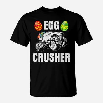 Cute Easter Egg Crusher Monster Truck Boys Kids Teens T-Shirt | Crazezy
