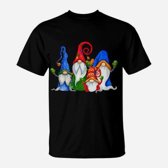 Cute Four 4 Nordic Gnomes Christmas Elves Swedish Tomte Gift T-Shirt | Crazezy CA