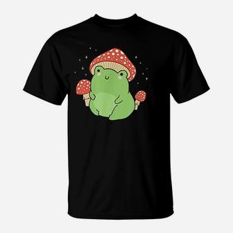 Cute Frog Mushroom Hat T-Shirt | Crazezy