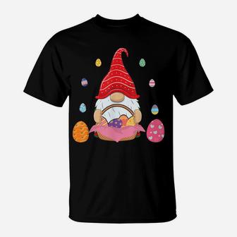 Cute Gnomes Bunny Boys Girls Kids Easter Egg Hunting T-Shirt | Crazezy