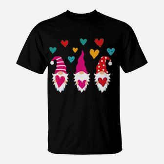 Cute Gnomes Holding Hearts Valentines Day Boys Girls T-Shirt - Monsterry CA