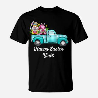 Cute Gnomes With Bunny Ears Egg Hunting Truck Easter Gnome T-Shirt | Crazezy AU