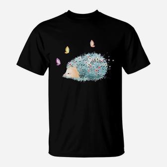 Cute Hedgehog Butterfly T-Shirt | Crazezy