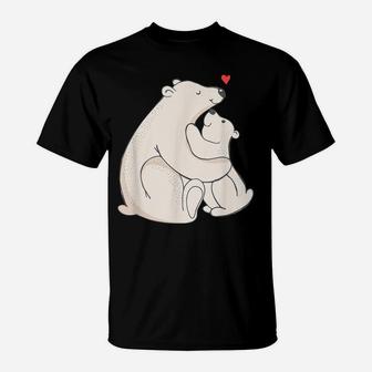 Cute Polar Bear Mama & Baby Cub Love & Gift G999983 T-Shirt | Crazezy
