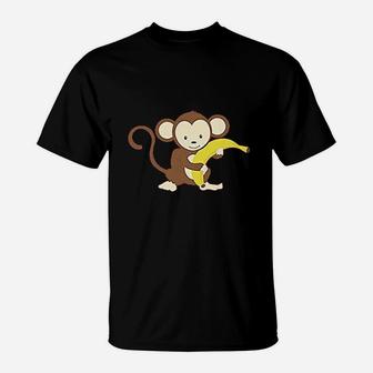 Cute Rascals Kids Monkey Banana Safari T-Shirt | Crazezy AU