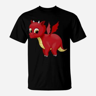 Cute Red Flying Baby Dragon Lover Gift T-Shirt | Crazezy UK