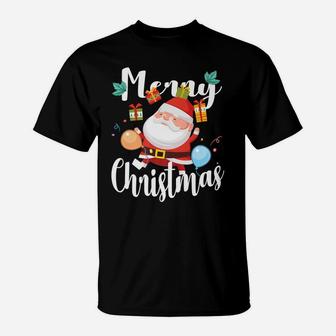 Cute Santa Claus Hat Merry Christmas Tee Xmas Funny Santa T-Shirt | Crazezy CA
