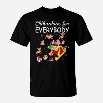 Cute Santa Outfit Chihuahua For Everybody T-Shirt - Monsterry