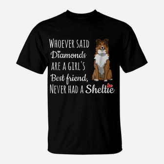 Cute Sheltie Girl's Best Friend Tshirt Sheltie Mom Gift T-Shirt | Crazezy DE