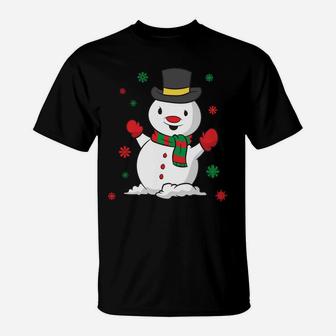 Cute Snowman Christmas Gift Xmas Snowman Christmas Sweatshirt T-Shirt | Crazezy UK